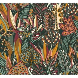 PAPEL PINTADO CASAMANCE AVENTURA DESIRADE VINO/VER