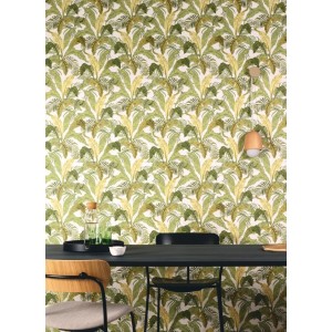 PAPEL PINTADO ZOOM LOTUS BOTANIC GREENERY VER/BL