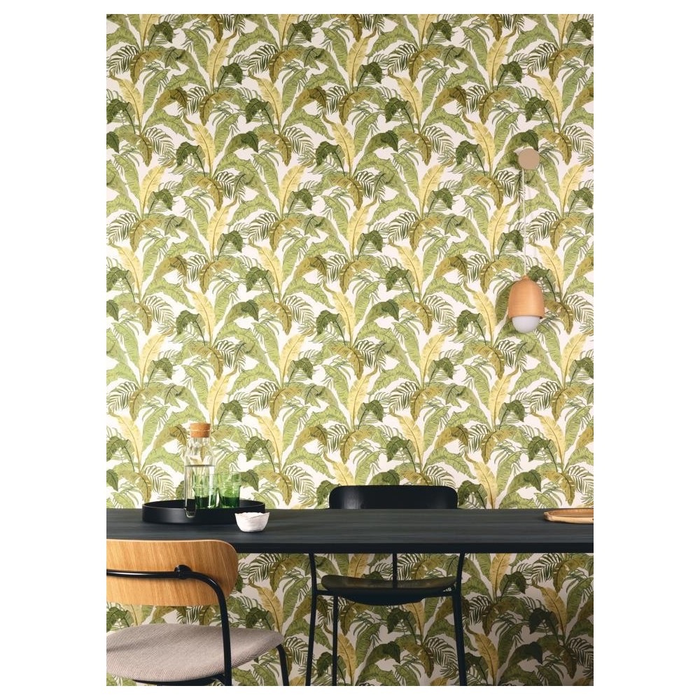 PAPEL PINTADO ZOOM LOTUS BOTANIC GREENERY VER/BL