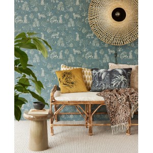 PAPEL PINTADO EIJFFINGER OASIS 317315 AZUL GRIS