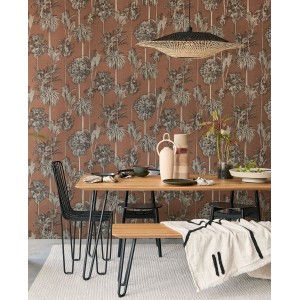 PAPEL PINTADO EIJFFINGER OASIS 317322 CHOCOLATE