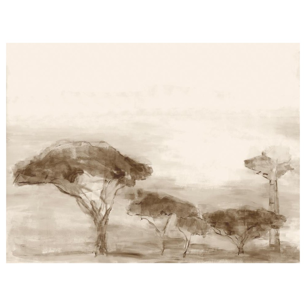 MURAL YBARRA SERRET MAASAI SERENGETI SEPIA