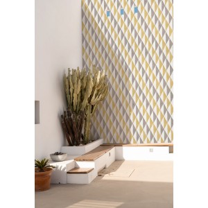 PAPEL PINTADO YBARRA SERRET MAASAI MAA OCRE/GR