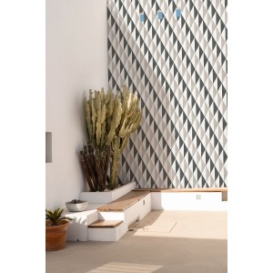 PAPEL PINTADO YBARRA SERRET MAASAI MAA PLATA/GR