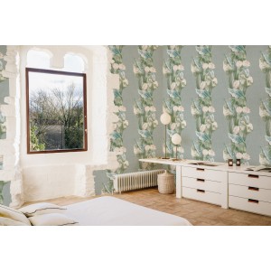 PAPEL PINTADO YBARRA SERRET MAASAI RIVERINE AQUA