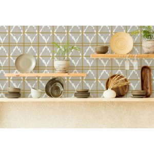 PAPEL PINTADO YBARRA SERRET MAASAI SHUKA OCRE