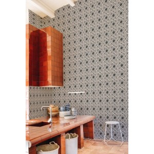 PAPEL PINTADO YBARRA SERRET MASSAI ROOTS CARBÓN