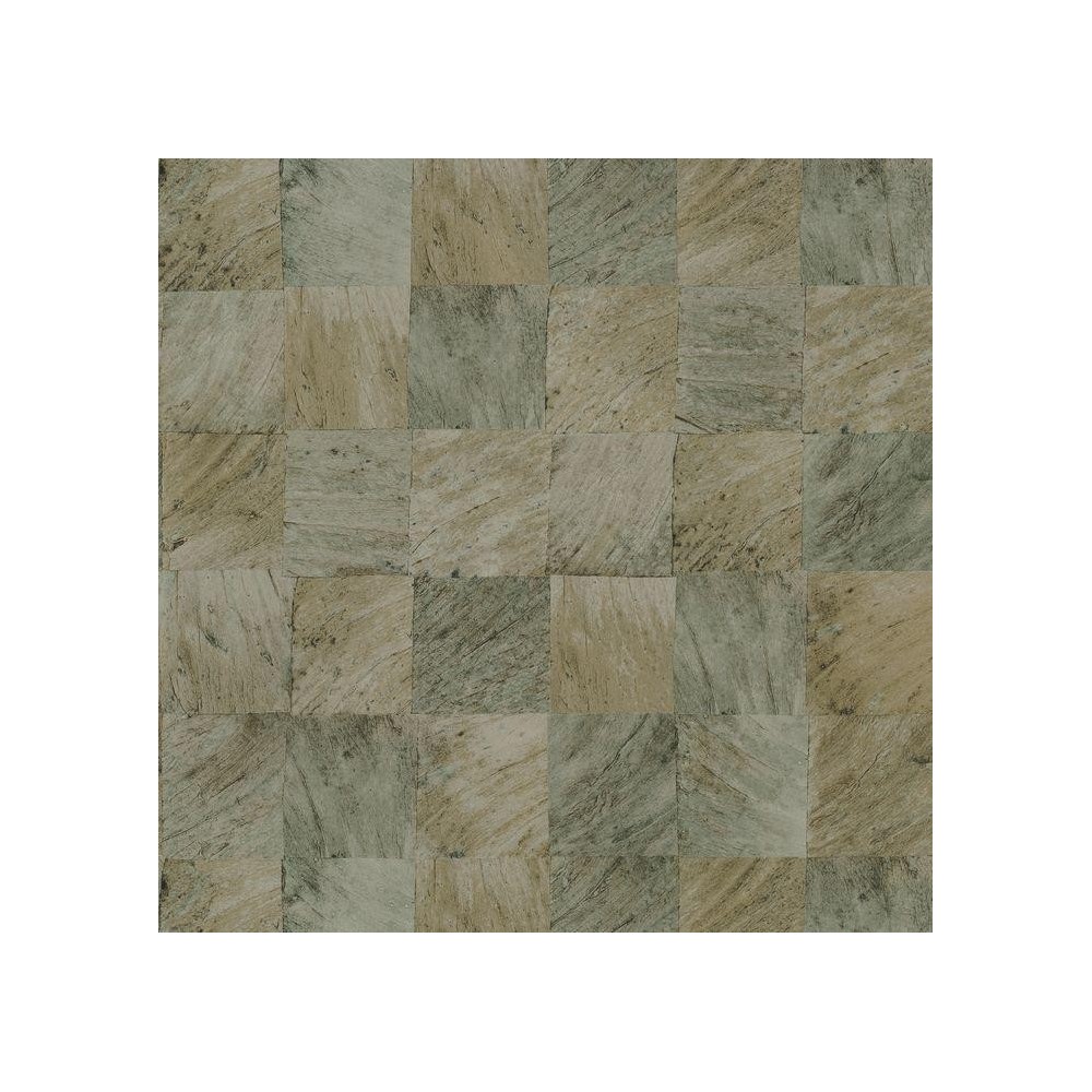 PAPEL PINTADO CASAMANCE VEGETAL ABALÉ VERDE