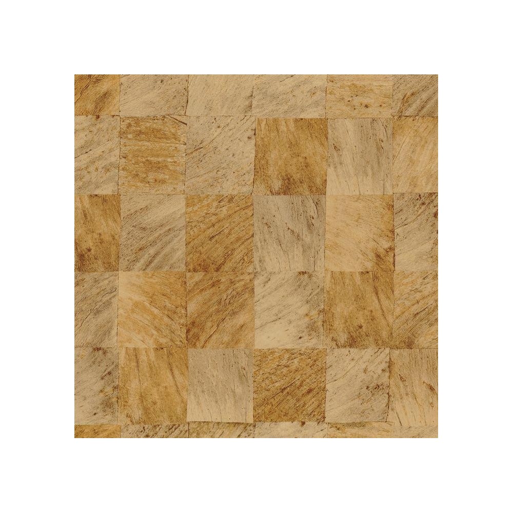 PAPEL PINTADO CASAMANCE VEGETAL ABALÉ OCRE