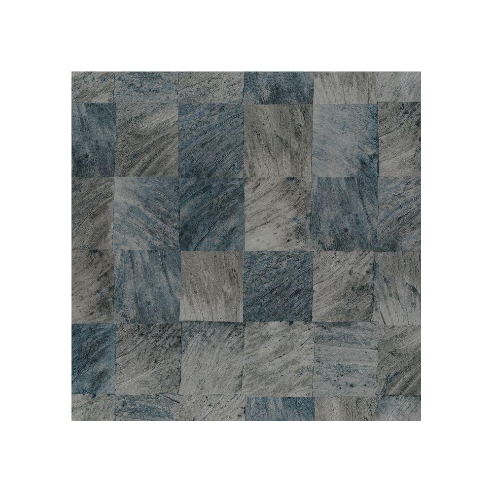 PAPEL PINTADO CASAMANCE VEGETAL ABALÉ AZUL