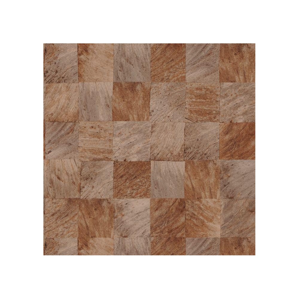 PAPEL PINTADO CASAMANCE VEGETAL ABALÉ MARRON