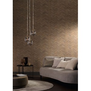 PAPEL PINTADO CASAMANCE VEGETAL OCOTEA MARRÓN