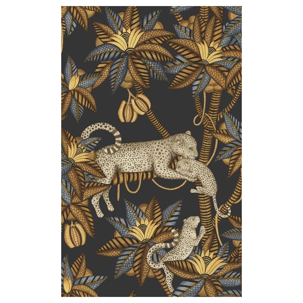 PAPEL PINTADO COLE & SON JABULA SATARA NEG/DOR