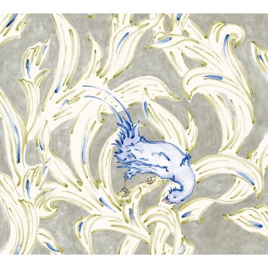 PAPEL PINTADO YBARRA SERRET INDIANO EXÓTICO INDIGO