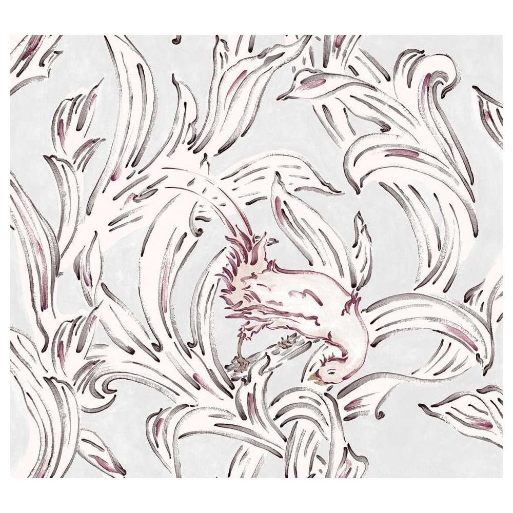 PAPEL PINTADO YBARRA SERRET INDIANO EXÓTICO CEREZA