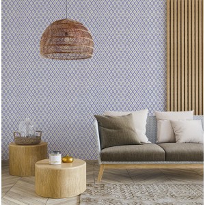 PAPEL PINTADO YBARRA SERRET INDIANO ANIMAL INDIGO