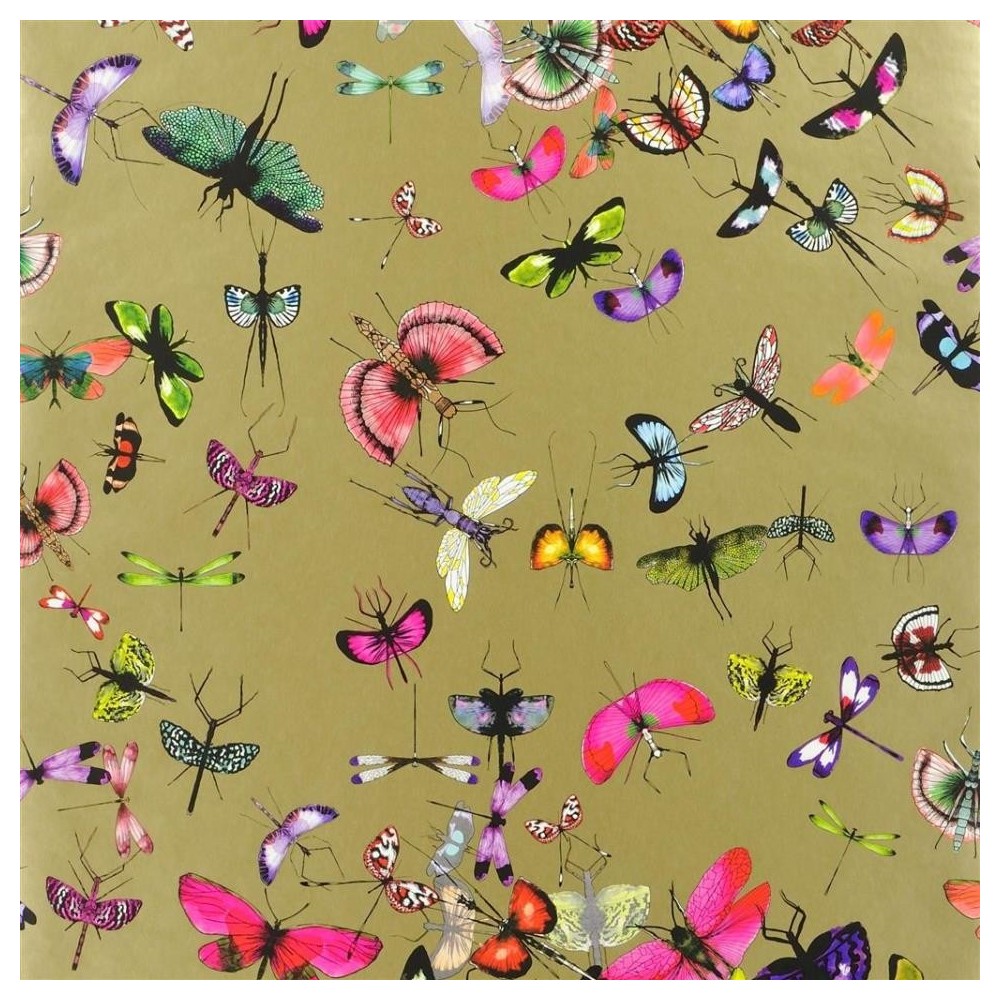 PAPEL PINTADO CHRISTIAN NOUVEAUX MARIPOSA OR