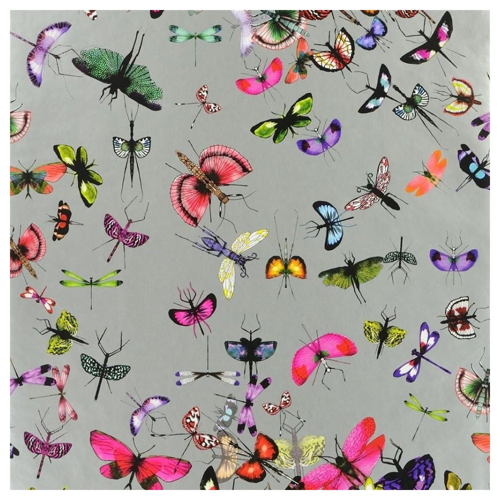 PAPEL PINTADO CHRISTIAN NOUVEAUX MARIPOSA ZINC