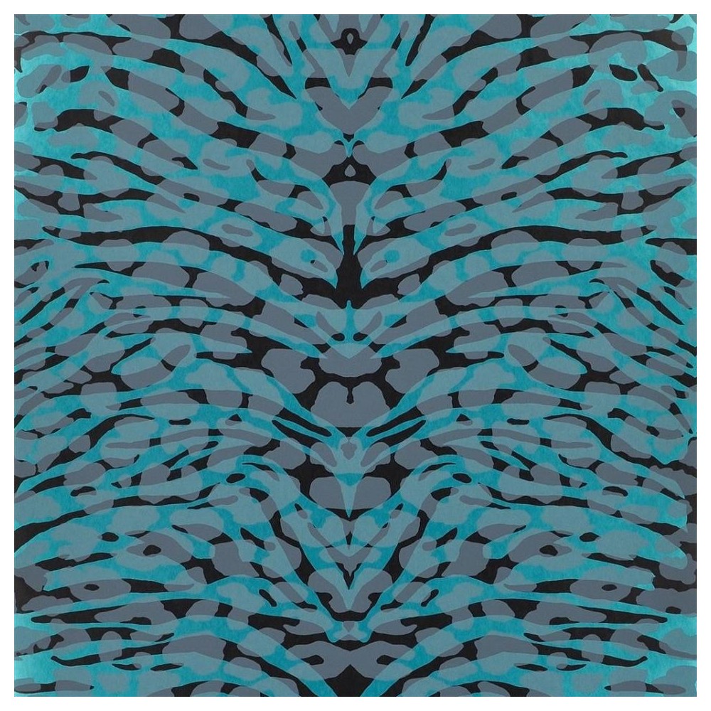 PAPEL PINTADO CHRISTIAN NOUVEAUX PANTIGRE TURQUOIS