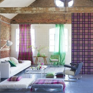 PAPEL PINTADO DESIGNERS SCENES CHENNAI FUCHSIA