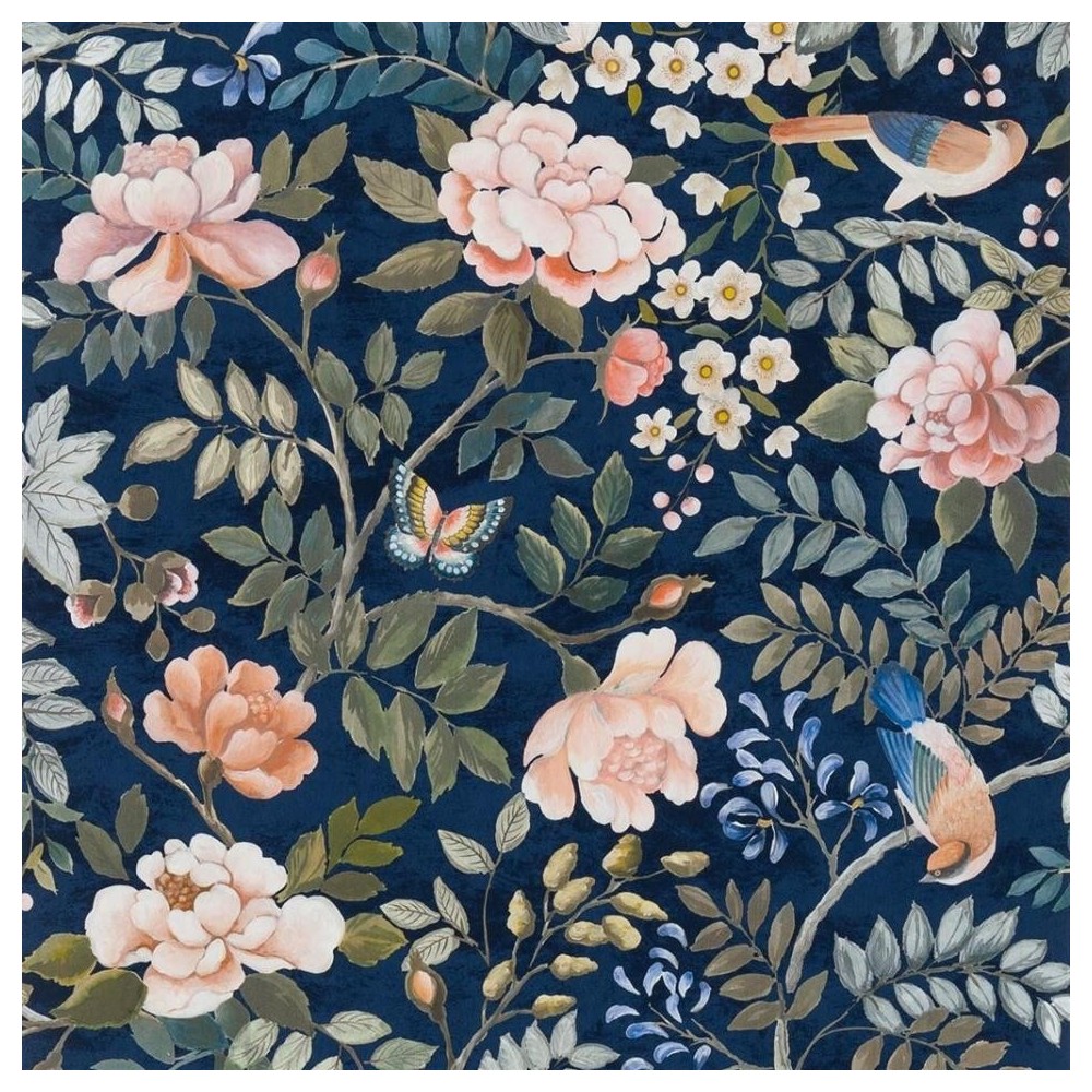 PAPEL PINTADO DESIGNERS GUILD PORCELAINE MIDNIGHT 