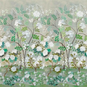 MURAL DESIGNERS PORCELAINE FLEUR ORIENTALE CELADON