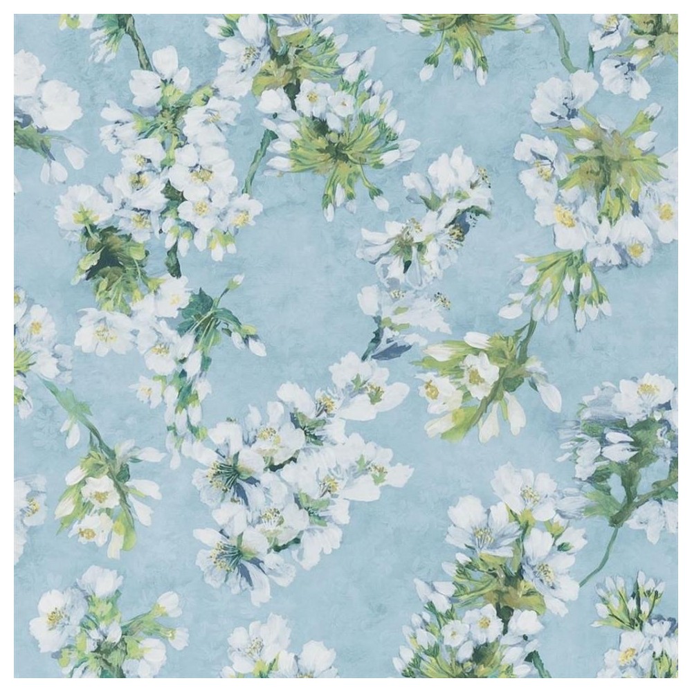 PAPEL PINTADO DESIGNERS PORCELAINE FLEUR ASSAM SKY