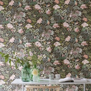 PAPEL PINTADO DESIGNERS GUILD PORCELAINE CHOCOLATE