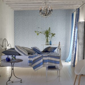 PAPEL PINTADO DESIGNERS PORCELAINE PERGOLA COBALT