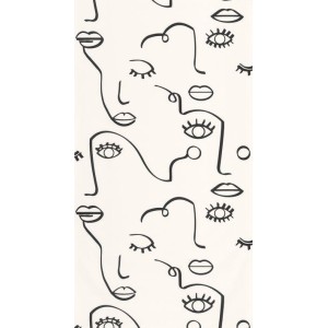 PAPEL PINTADO CASELIO YOUNG & FREE JUST SMILE B/N