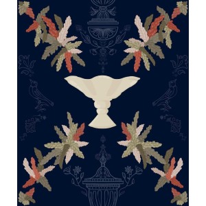 PAPEL PINTADO COORDONNE METAMORP ROCOCO N MARINO