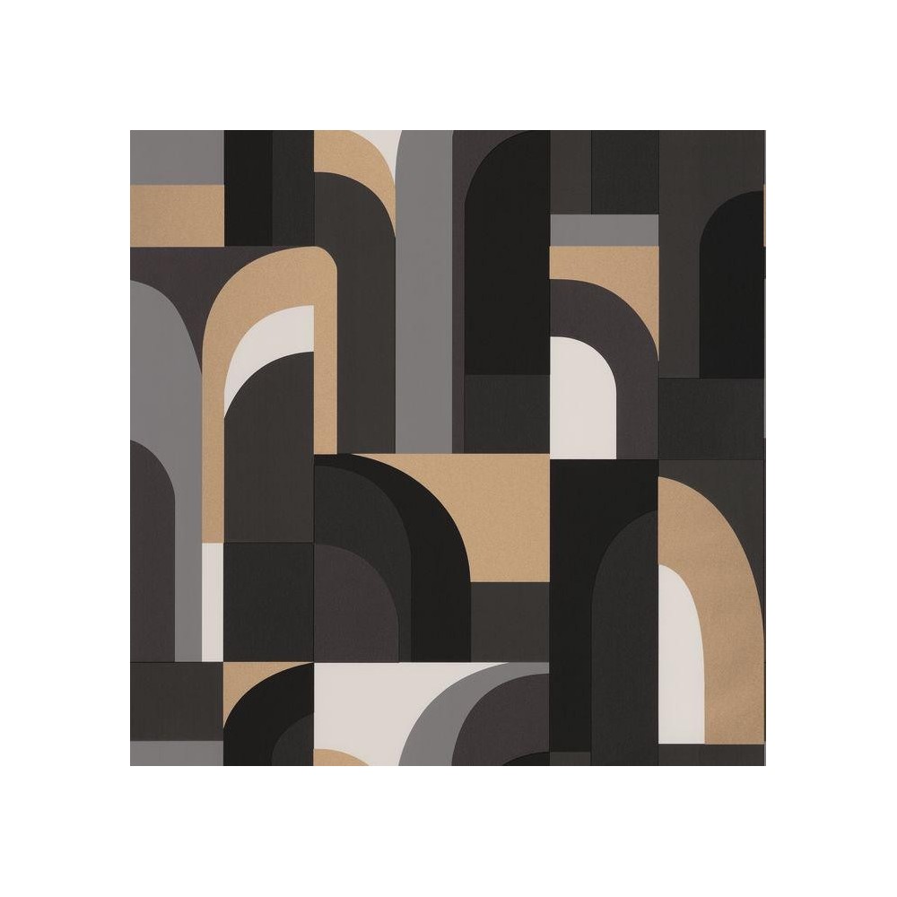 PAPEL PINTADO CASELIO LABYRINTH DOORS NEG/GR/DOR