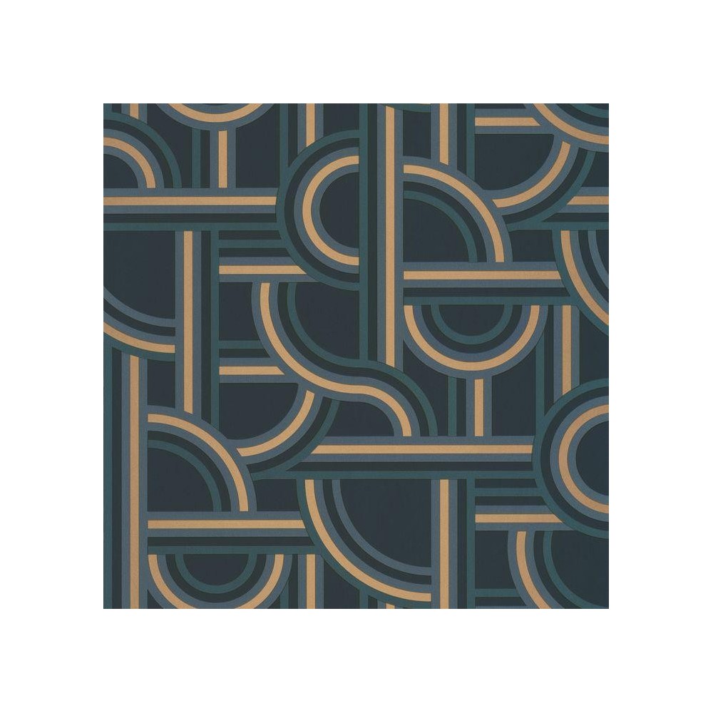 PAPEL PINTADO CASELIO LABYRINTH IMPASS AZU/DOR