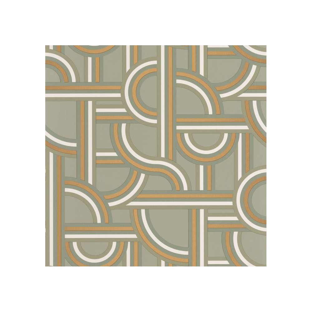 PAPEL PINTADO CASELIO LABYRINTH IMPASS VERD/DOR