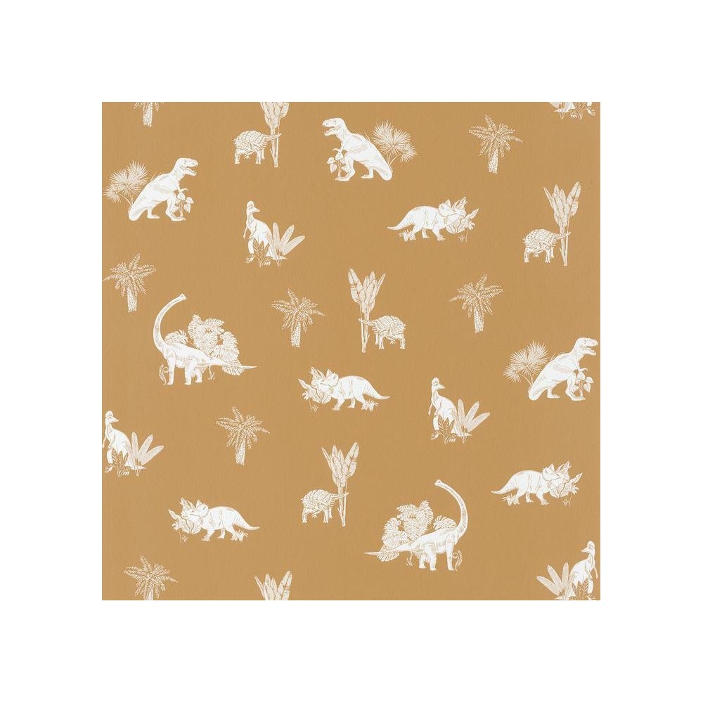 PAPEL PINTADO CASELIO OUR PLANET JURASSIC OCRE/BL