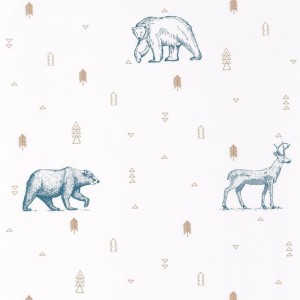 PAPEL PINTADO CASELIO OUR PLANET GRIZZLY BL/AZ/BEI