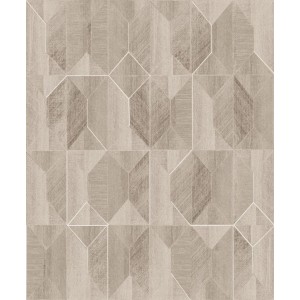 PAPEL PINTADO KHROMA PRISMA MARQUETRY MARRON/ARENA