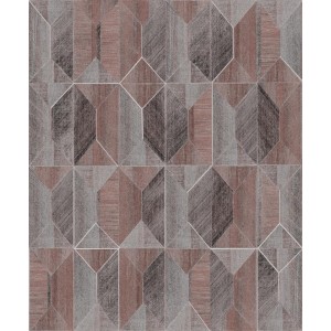 PAPEL PINTADO KHROMA PRISMA MARQUETRY ROJO/MARRON