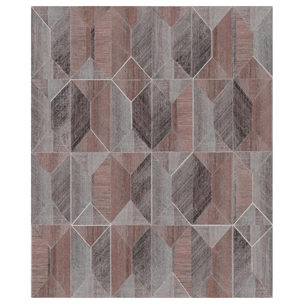 PAPEL PINTADO KHROMA PRISMA MARQUETRY ROJO/MARRON
