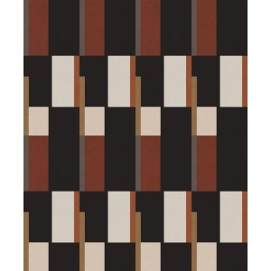 PAPEL PINTADO KHROMA PRISMA RUST NEGRO/BEIGE
