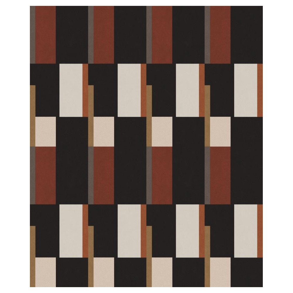 PAPEL PINTADO KHROMA PRISMA RUST NEGRO/BEIGE