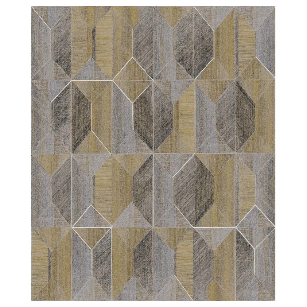 PAPEL PINTADO KHROMA PRISMA MARQUETRY VERDE/GRIS