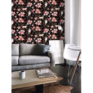 PAPEL PINTADO COORDONNE METAMORP NEOFLOW V NEG/MUL