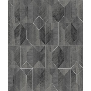 PAPEL PINTADO KHROMA PRISMA MARQUETRY METAL/GRIS