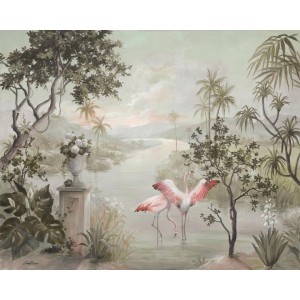 MURAL COORDONNE 40AN CAROL MORENO BEIGE/MAR/ROSA