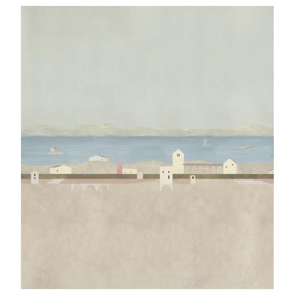 MURAL COORDONNE 40AN ELVIRA SOLANA VERDE/BEIGE/AZU