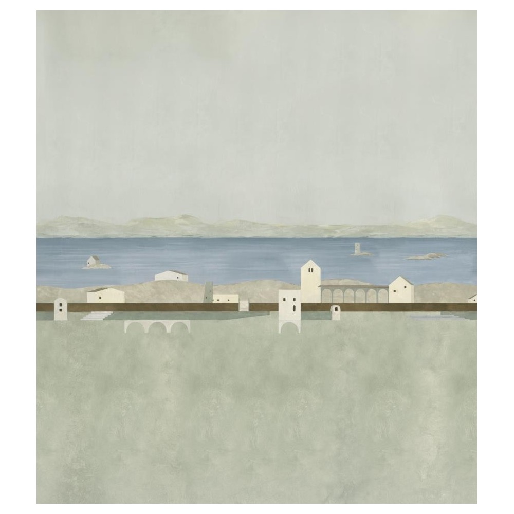 MURAL COORDONNE 40AN ELVIRA SOLANA VERDE/BEIGE/AZU