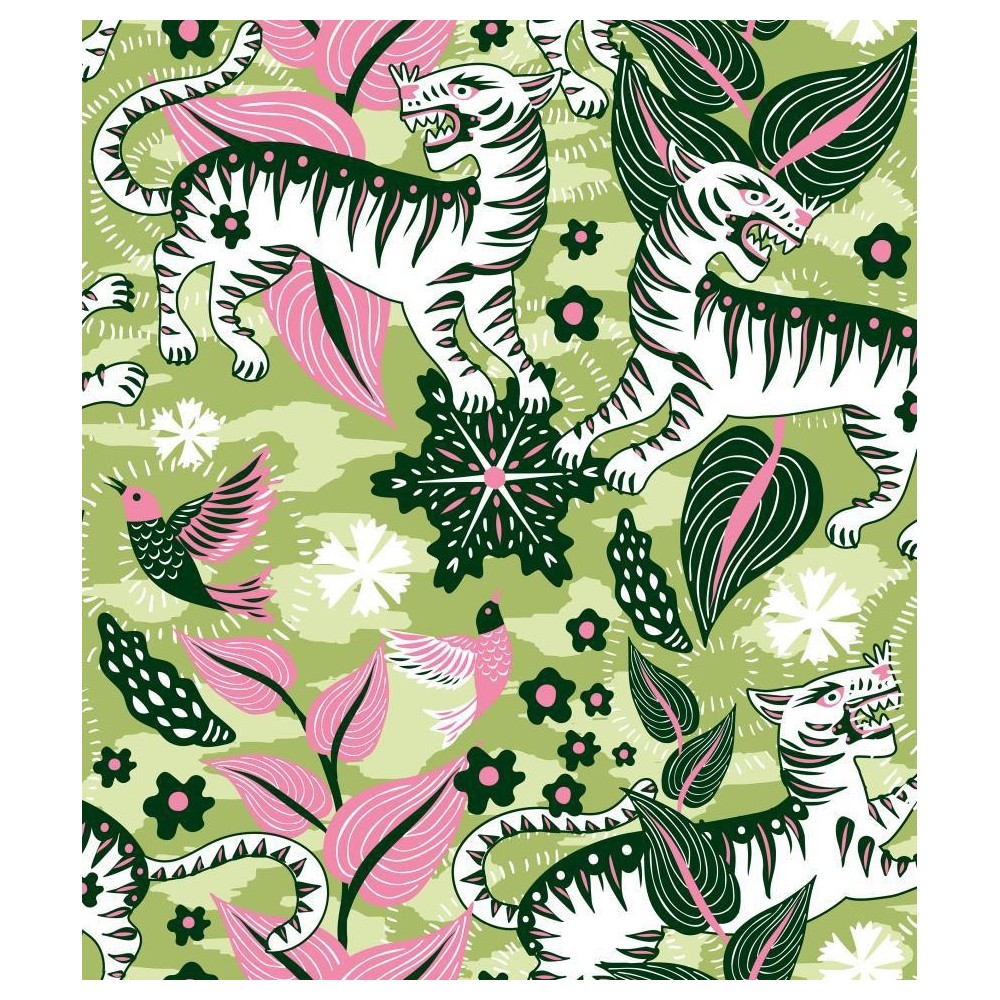 PAPEL PINTADO COORDONNE 40AN ESTRADA VERD/BL/ROSA