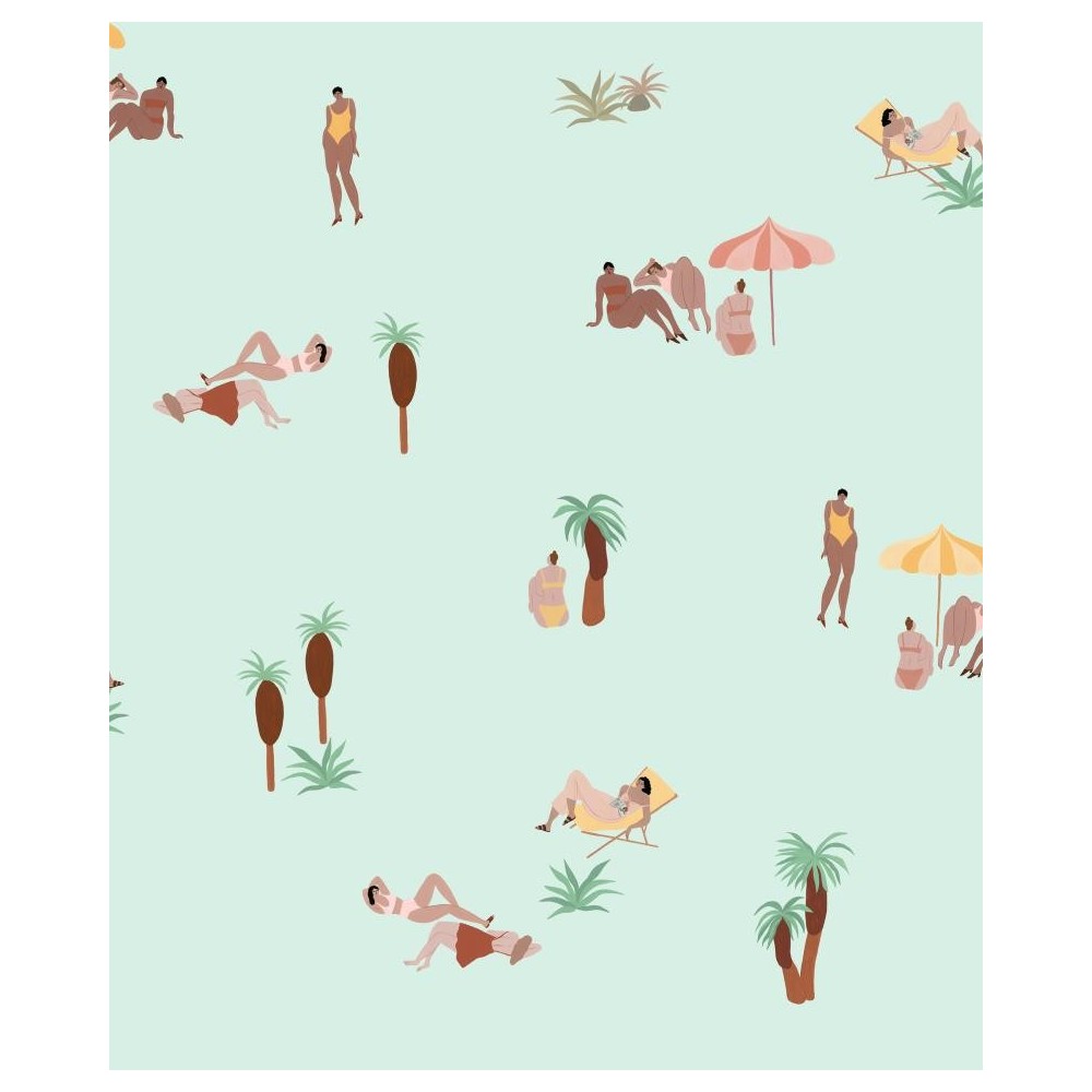 PAPEL PINTADO COORDONNE 40AN FELIU VERDE/CORAL/MAR