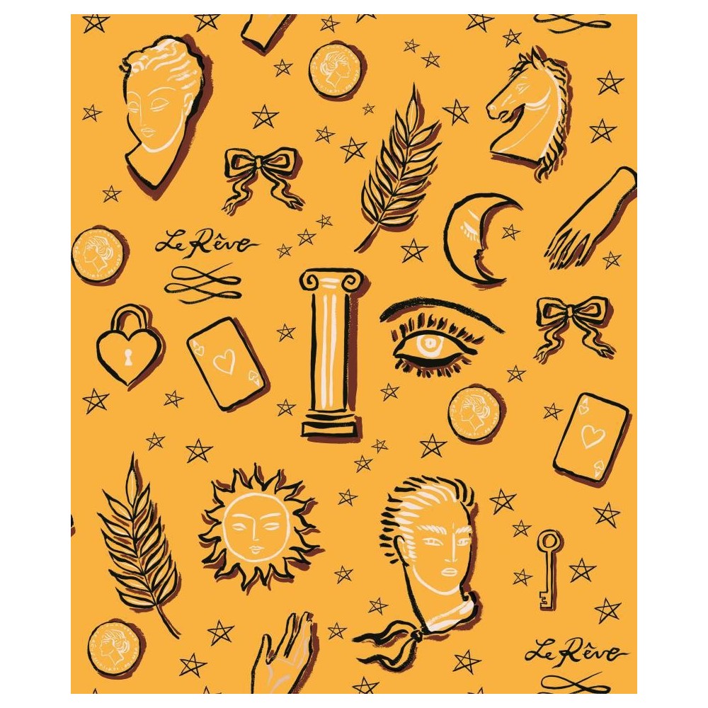 PAPEL PINTADO COORDONNE 40 AN LABANDA AMAR/MAR/NEG